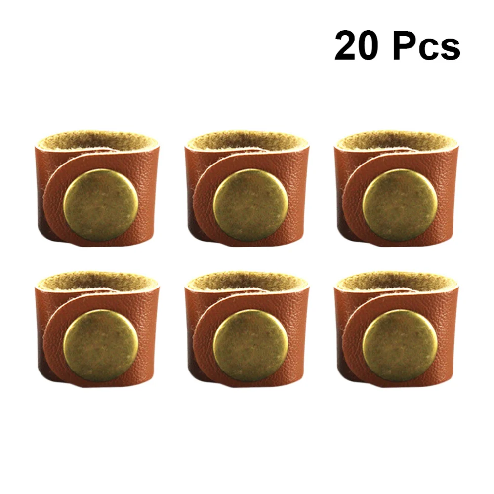 20pcs Fashion Cable Wire Holder PU Leather Buckle Cable Winder Earphone Cord Holder Organizer for Home Office 
20pcs Fashion Cable Wire Holder PU Leather Buckle Cable Winder Earphone Cord Holder Organizer for Home Office