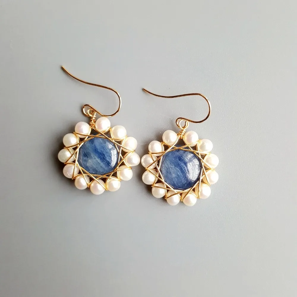 LiiJi Natural Kyanite Freshwater Pearl Vintage Style Drop Earrings 925 Sterling Silver Handmade Delicate Jewelry For Women Gift
LiiJi Natural Kyanite Freshwater Pearl Vintage Style Drop Earrings 925 Sterling Silver Handmade Delicate Jewelry For Women Gift