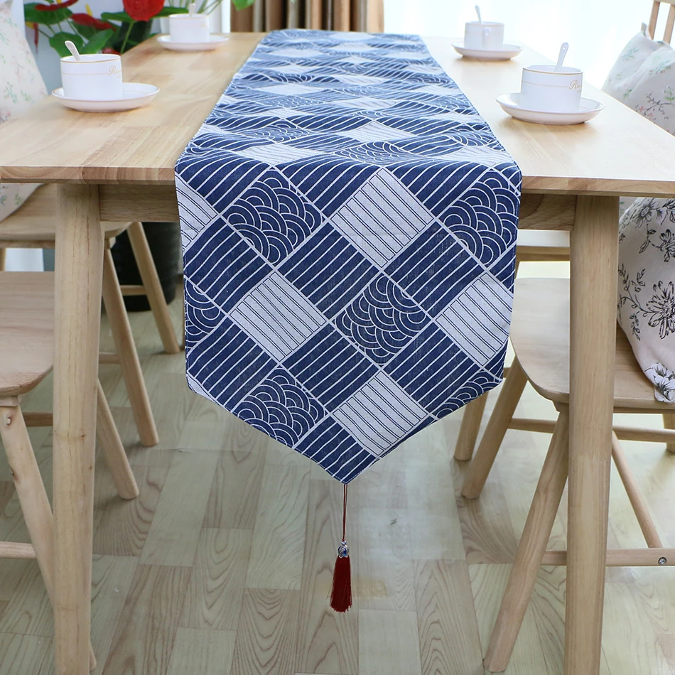Navy Blue Tassels Table-runner,Retro Elegant Zen Flax Lattice Sea Wave Blended Hemp Fiber Table Mat,Wedding Home Decoration
Navy Blue Tassels Table-runner,Retro Elegant Zen Flax Lattice Sea Wave Blended Hemp Fiber Table Mat,Wedding Home Decoration