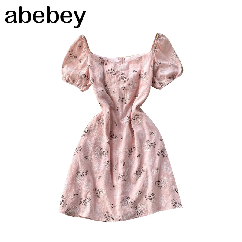 Women Korean Floral Dress Retro Sweet Puff Sleeve V Neck A-line Dress Summer Bohemian Print Vacation Beach Mini Dress
Women Korean Floral Dress Retro Sweet Puff Sleeve V Neck A-line Dress Summer Bohemian Print Vacation Beach Mini Dress