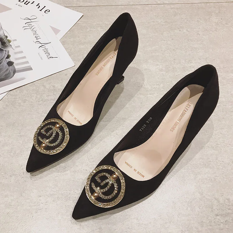 Pointed High Heels Female 2019 New The Wild Shallow Mouth Stiletto Sexy Single Shoes French Girl Work Shoes 5.5-7.5cm
Pointed High Heels Female 2019 New The Wild Shallow Mouth Stiletto Sexy Single Shoes French Girl Work Shoes 5.5-7.5cm