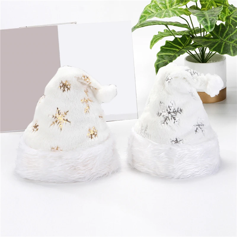 Christmas Santa Claus Hat Sequin Embroidery Snowflake Plush Christmas Hat Unisex Xmas Snowflake Cap For Holiday Decoration
Christmas Santa Claus Hat Sequin Embroidery Snowflake Plush Christmas Hat Unisex Xmas Snowflake Cap For Holiday Decoration