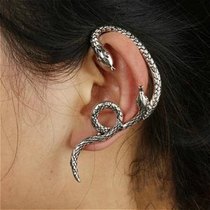 Gothic Punk Snake Ear Cuffs Hyperbole Clip On Earring For Women Metal Vintage Earrings Jewelry Piercing 1pcs
Gothic Punk Snake Ear Cuffs Hyperbole Clip On Earring For Women Metal Vintage Earrings Jewelry Piercing 1pcs