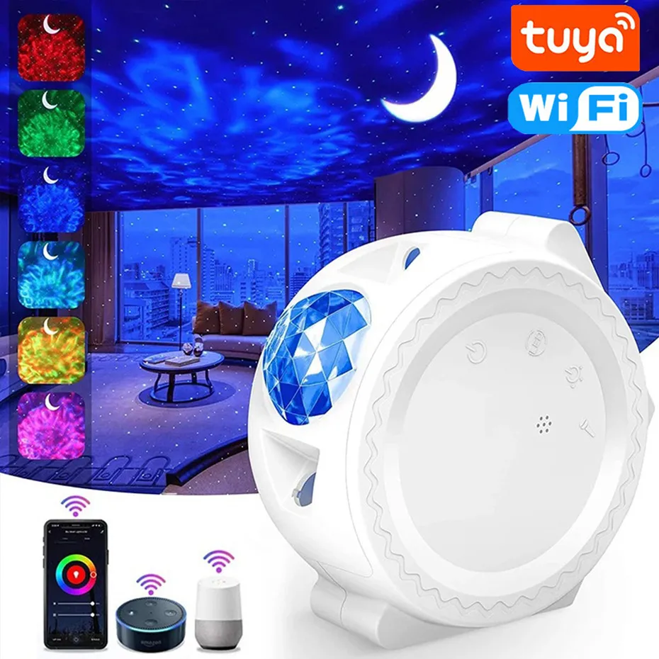 Tuya Smart Galaxy Star Projector Lamp Colorful Starry Atmosphere Night Light APP Voice Control For Bedroom Decoration Lighting
Tuya Smart Galaxy Star Projector Lamp Colorful Starry Atmosphere Night Light APP Voice Control For Bedroom Decoration Lighting