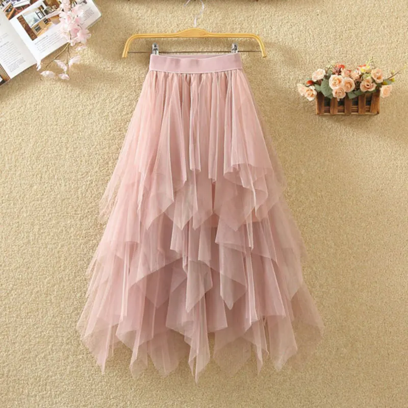 Faldas Mujer Women A-Line Mesh Skirts Womens High Waist Solid Tutu Skirts Women Casual Skirt Slim Jupe Femme Saias Streetwear 
Faldas Mujer Women A-Line Mesh Skirts Womens High Waist Solid Tutu Skirts Women Casual Skirt Slim Jupe Femme Saias Streetwear