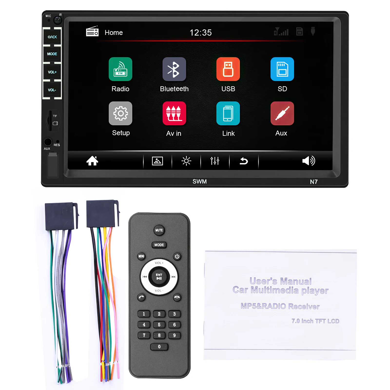 New MP5 Player Multi-Language Multi-Function Car Player 7-Inch Car HD Video Multiple Playback Modes Car Navigation Car Bluetooth
New MP5 Player Multi-Language Multi-Function Car Player 7-Inch Car HD Video Multiple Playback Modes Car Navigation Car Bluetooth