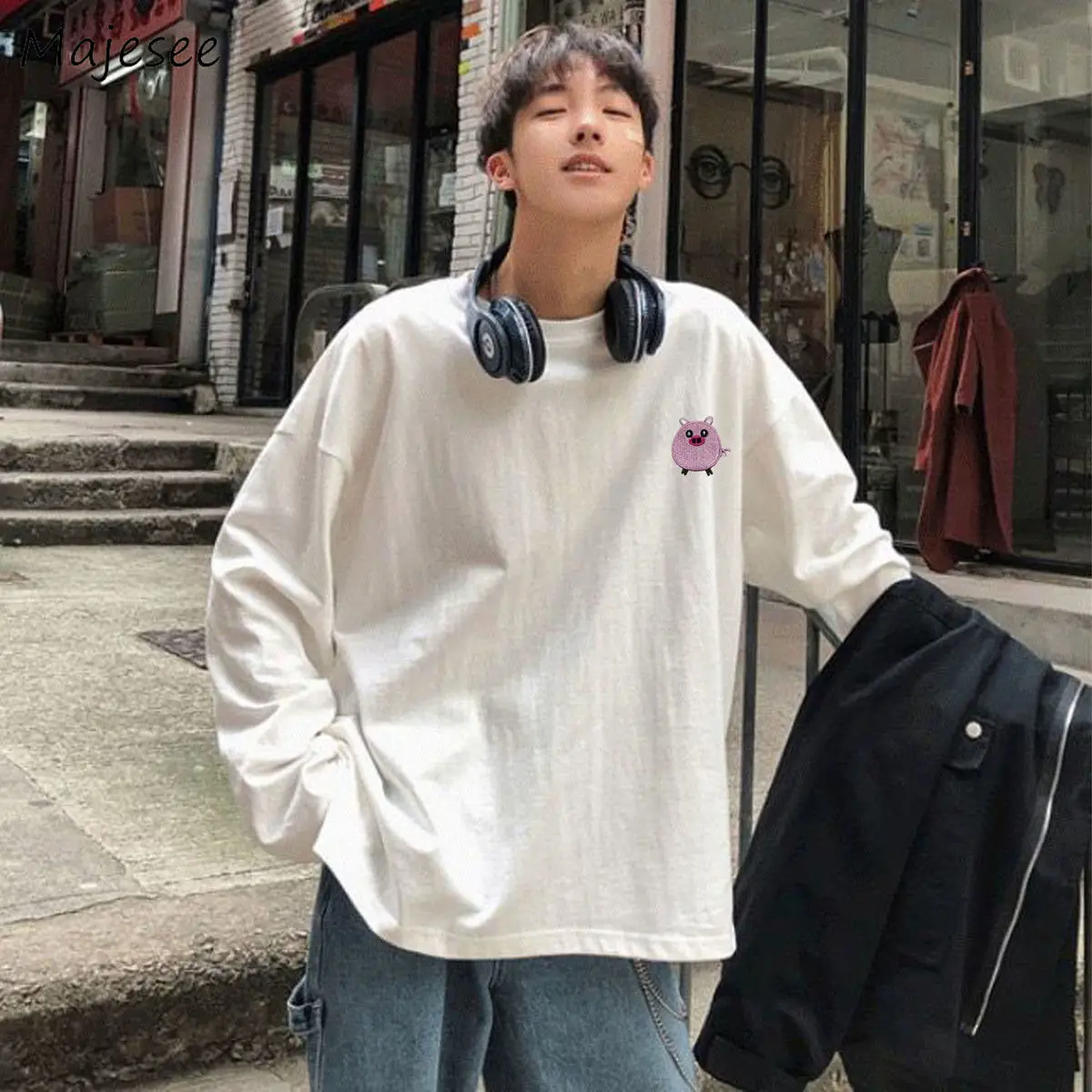 Мужские футболки с принтом, футболки большого размера с длинным рукавом в стиле преппи для студентов, с вышивкой и круглым вырезом, белое ни...
Мужские футболки с принтом, футболки большого размера с длинным рукавом в стиле преппи для студентов, с вышивкой и круглым вырезом, белое ни...