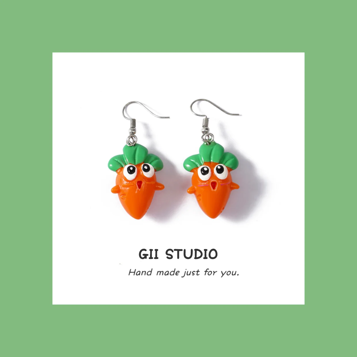 Gii Carrot Cute Earrings 2021 Trend Unusual Unique Style Handmade Drop Earring Dangle Silver Hook Anti-Allergy Sumer
Gii Carrot Cute Earrings 2021 Trend Unusual Unique Style Handmade Drop Earring Dangle Silver Hook Anti-Allergy Sumer