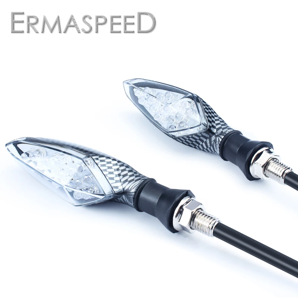 Универсальные поворотники для мотоцикла, фонари из углеродного волокна с 16 светодиодами, 2 шт.
Универсальные поворотники для мотоцикла, фонари из углеродного волокна с 16 светодиодами, 2 шт.