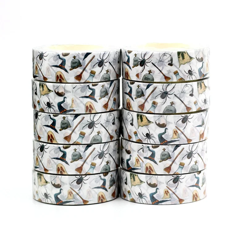 NEW 10pcs/Lot Decorative Blue Magic hat RIP Spiders Halloween Washi Tapes Planner Adhesive Masking Tape Cute Stationery
NEW 10pcs/Lot Decorative Blue Magic hat RIP Spiders Halloween Washi Tapes Planner Adhesive Masking Tape Cute Stationery