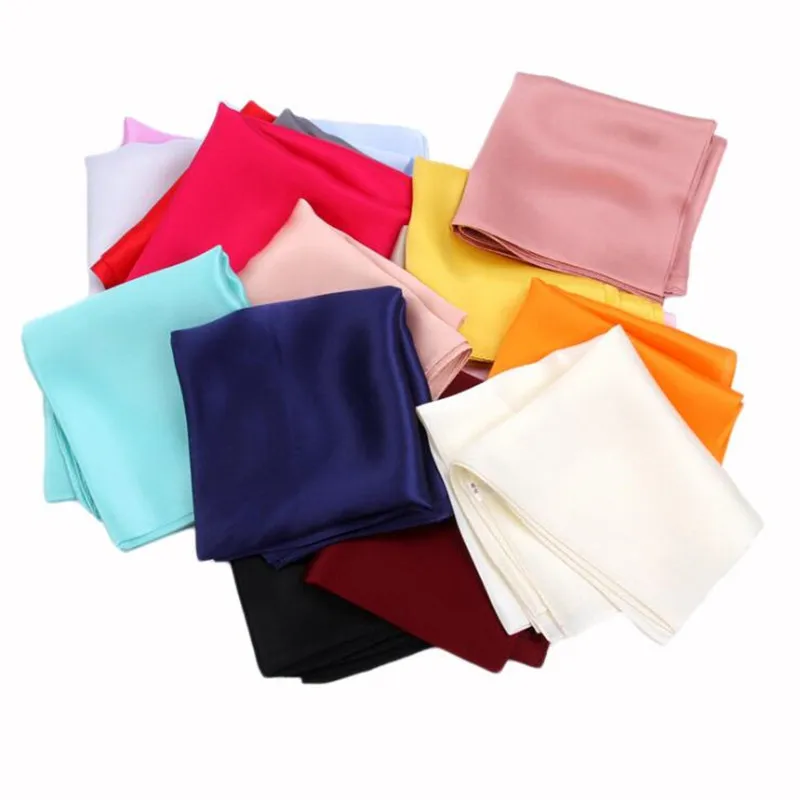 POBING 100% Pure Silk Scarf For Ladies Solid Color Designer Square Scarves Small Head Handkerchief Wholesale Hijab Wraps 53x53CM
POBING 100% Pure Silk Scarf For Ladies Solid Color Designer Square Scarves Small Head Handkerchief Wholesale Hijab Wraps 53x53CM
