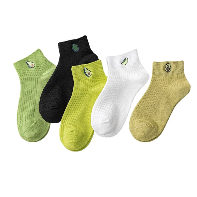5 Pairs Funny Embroidered Avocado Woman Socks Sweet Matcha Green Ankle Socks Women Harajuku Cartoon Cotton Socks Cute Streetwear
5 Pairs Funny Embroidered Avocado Woman Socks Sweet Matcha Green Ankle Socks Women Harajuku Cartoon Cotton Socks Cute Streetwear