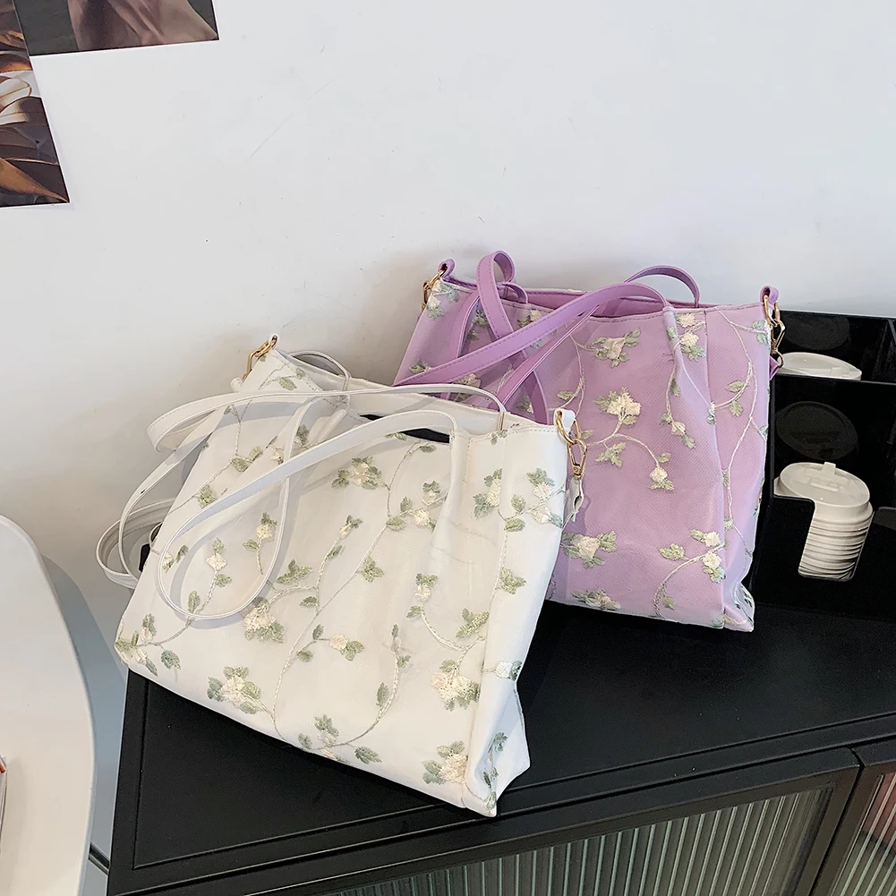 Women's Bag Fashion PU Leather Flower Lace Embroidery Shoulder Bags for Women Casual Ladies Large Capacity Tote Shopper Handbag
Women's Bag Fashion PU Leather Flower Lace Embroidery Shoulder Bags for Women Casual Ladies Large Capacity Tote Shopper Handbag