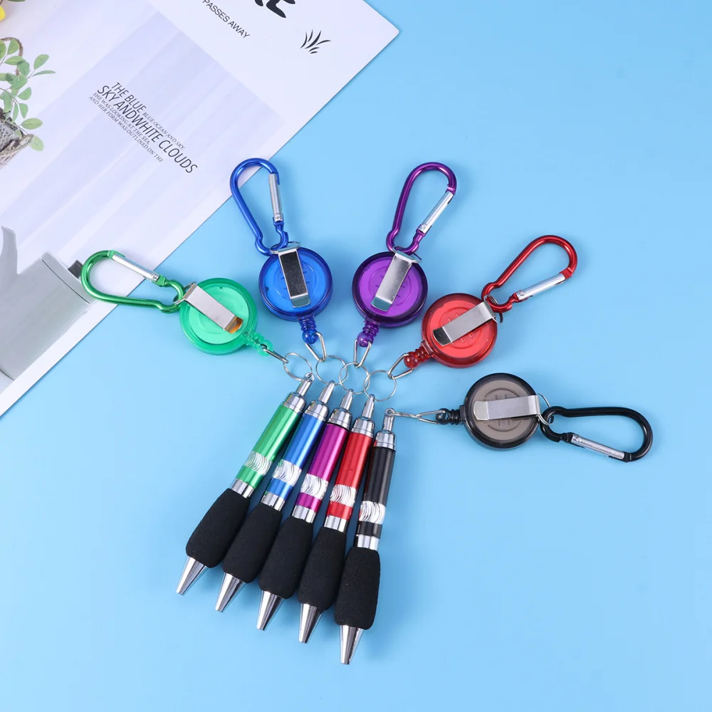 3-in-1 Handy Retractable Badge Reel Pen & Belt Clip Keychain & Carabiner - 5 pcs/set (Blue+Red+Purple+Green+Black)
3-in-1 Handy Retractable Badge Reel Pen & Belt Clip Keychain & Carabiner - 5 pcs/set (Blue+Red+Purple+Green+Black)