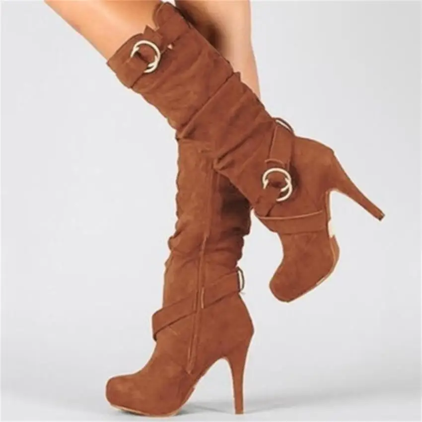 Fashion Ladies Shoes Thin High Heels Strap Belt Buckle Boots Women Sexy Hidden Pladform Mid Calf Boots Female Shoes Botas Mujer
Fashion Ladies Shoes Thin High Heels Strap Belt Buckle Boots Women Sexy Hidden Pladform Mid Calf Boots Female Shoes Botas Mujer