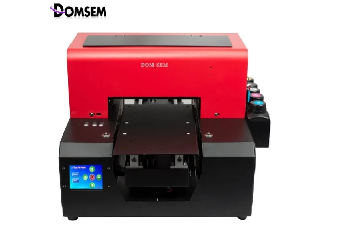 DOMSEM A4 Size Fully Automatic Printer UV Flatbed Printers for Glass Acrylic Ceramics Metal Plastic Printing Machine Red | Компьютеры