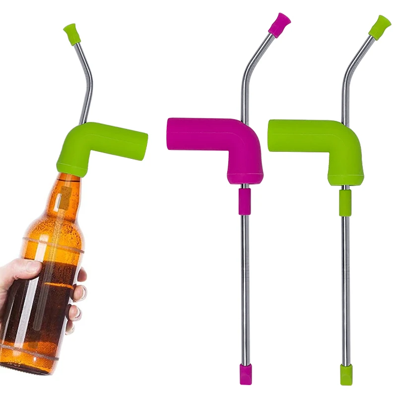 Creative Beer Straws Straight Barrel Dispenser Silicone Stainless Steel Straw Double Snorkel Bar Festivals Party Drinking Tools
Creative Beer Straws Straight Barrel Dispenser Silicone Stainless Steel Straw Double Snorkel Bar Festivals Party Drinking Tools