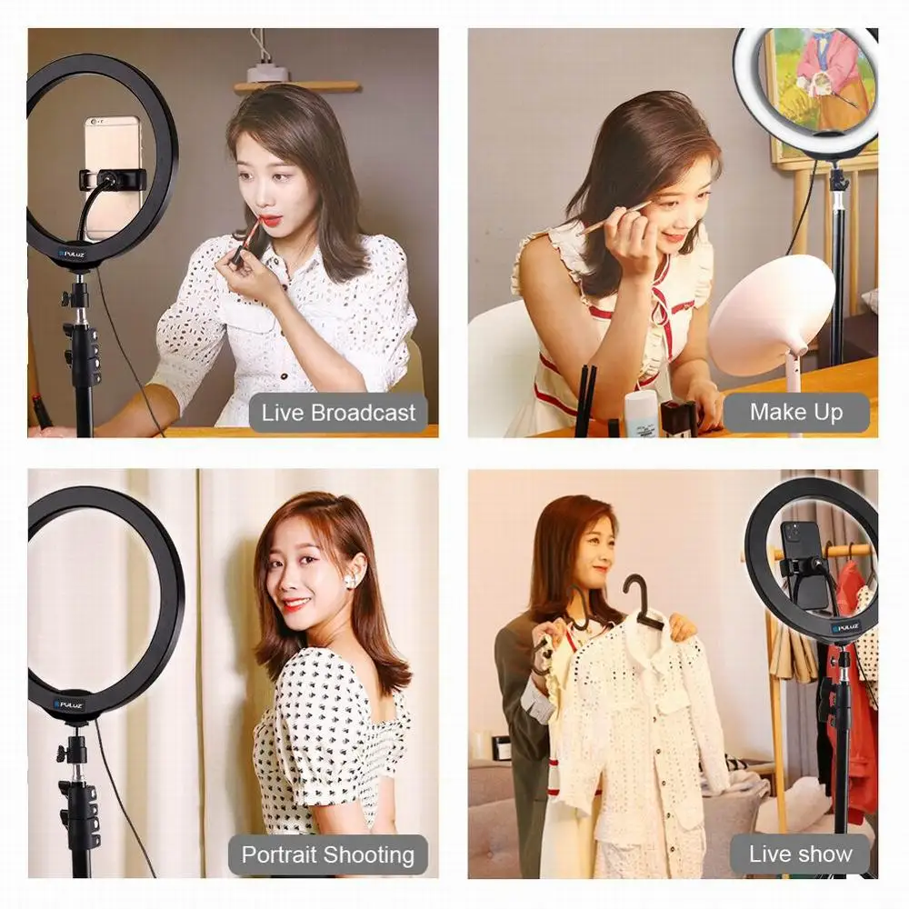 Selfie Ring Light with Tripod Stand Makeup Light Photography Lighting Profissional Bluetooth Remote Ring Lamp YouTube Video Live
Selfie Ring Light with Tripod Stand Makeup Light Photography Lighting Profissional Bluetooth Remote Ring Lamp YouTube Video Live