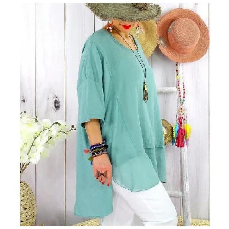 WEPBEL Women Summer Casual Fashion Loose Shirt Top Ladies Elegant Half Sleeve O Neck T-shirt
WEPBEL Women Summer Casual Fashion Loose Shirt Top Ladies Elegant Half Sleeve O Neck T-shirt