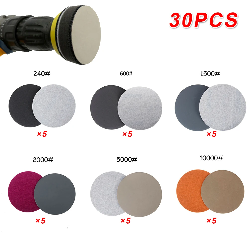 30pcs 996A 2Inch Dry/wet Sanding Disc Sandpaper 50mm 240/600/1500/2000/5000/10000 Grit Sanding Polishing
30pcs 996A 2Inch Dry/wet Sanding Disc Sandpaper 50mm 240/600/1500/2000/5000/10000 Grit Sanding Polishing