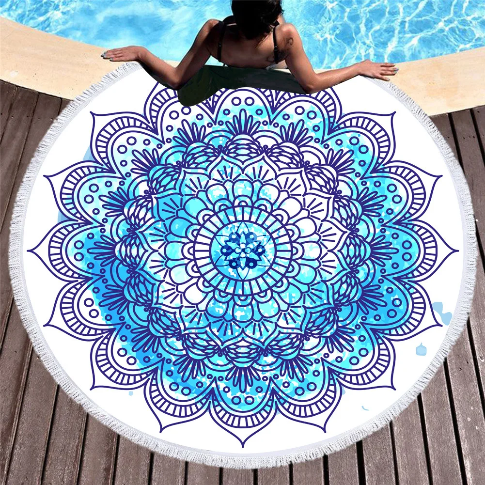 Mandala Beach Towel Bohemian Round Bath Towel Sunscreen Shawl Cushion Fitness Yoga Blanket Picnic Mat With Tassel Bathroom Towel 
Mandala Beach Towel Bohemian Round Bath Towel Sunscreen Shawl Cushion Fitness Yoga Blanket Picnic Mat With Tassel Bathroom Towel