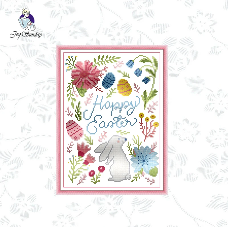 Joy Sunday,Handmade Cross Stitch Kits Happy Easter Threads Embroidery Sets 14ct 11ct Printed Aida Canvas Needlework Home Decor
Joy Sunday,Handmade Cross Stitch Kits Happy Easter Threads Embroidery Sets 14ct 11ct Printed Aida Canvas Needlework Home Decor