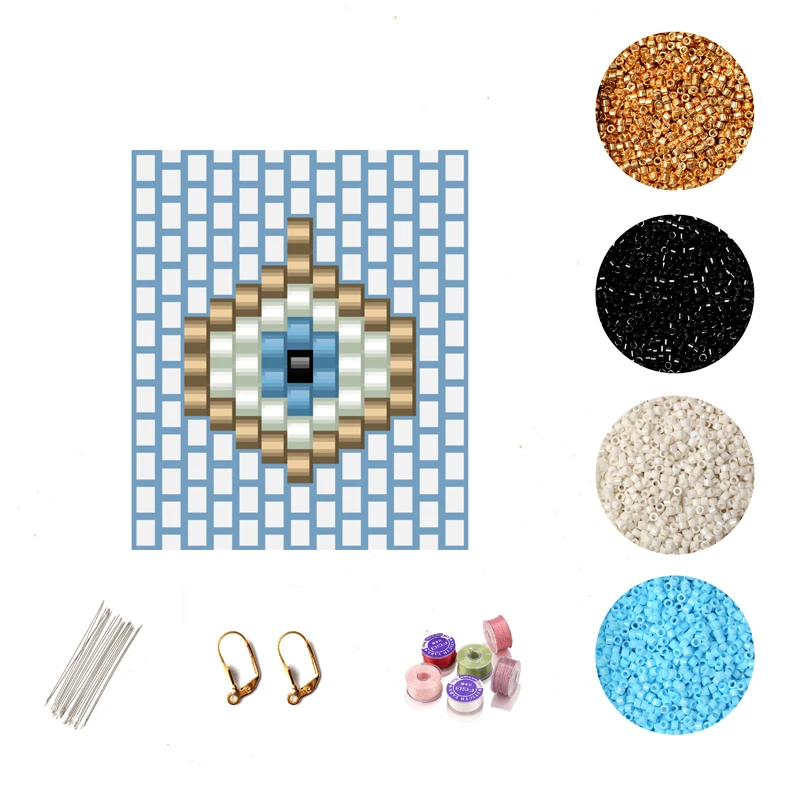 FAIRYWOO Tiny Earring Miyuki Beaded Evil Eye Earring Handmade DIY Beads Accessories Jewelry Making Kit For Girls Gifts Wholesale
FAIRYWOO Tiny Earring Miyuki Beaded Evil Eye Earring Handmade DIY Beads Accessories Jewelry Making Kit For Girls Gifts Wholesale