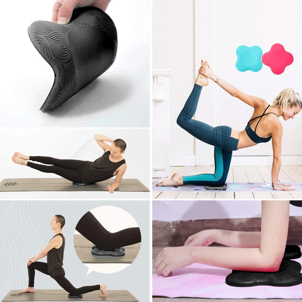 Dropship PU Yoga Knee Pads Cushion Mats Knee Wrist Elbow Protect Pad For Sports Fitness Exercise Yoga Non-Slip Protective Mats
