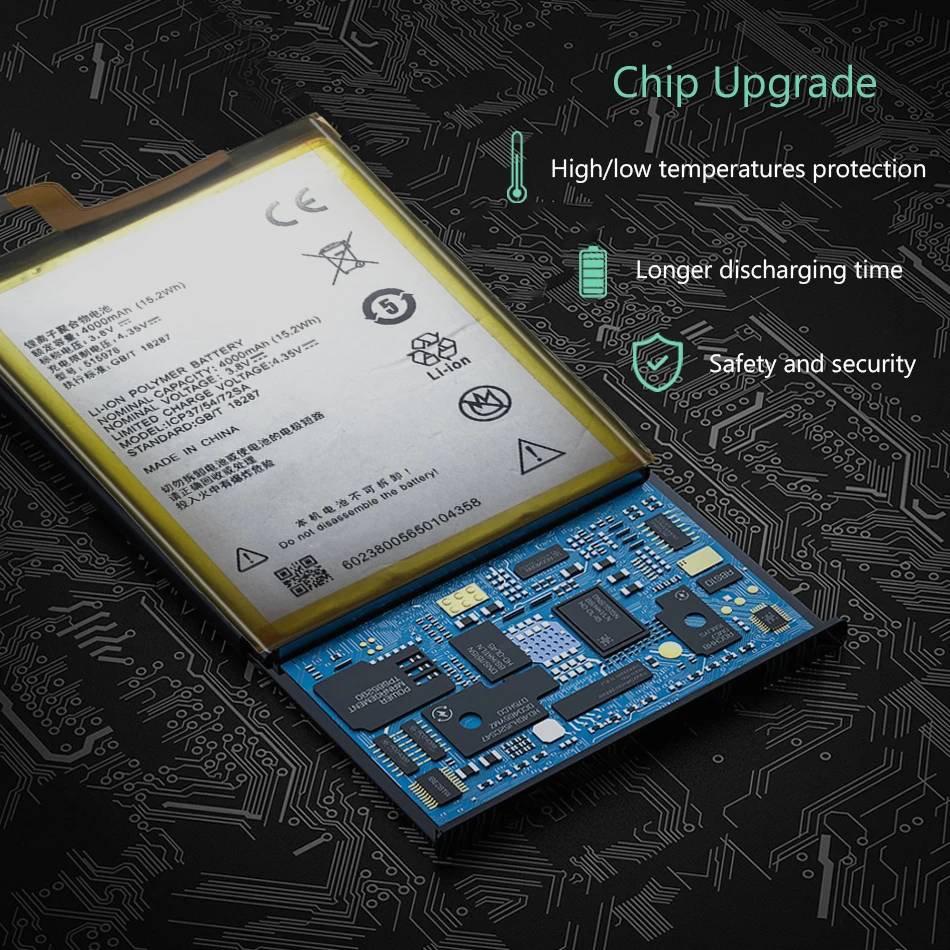 Для ZTE Q519T для Blade X3 D2 A452 4000 мАч аккумулятор смартфона E169-515978 515978 |