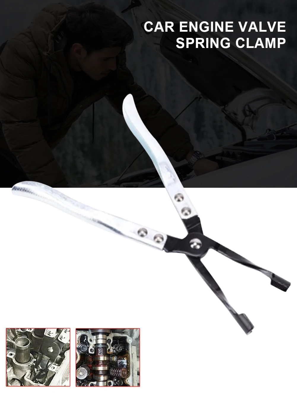 270mm Universal Valve Stem Seal Removal Tool Spring Compressor Valve Stem Installation and Removal Pliers Car Accessories Tools
270mm Universal Valve Stem Seal Removal Tool Spring Compressor Valve Stem Installation and Removal Pliers Car Accessories Tools