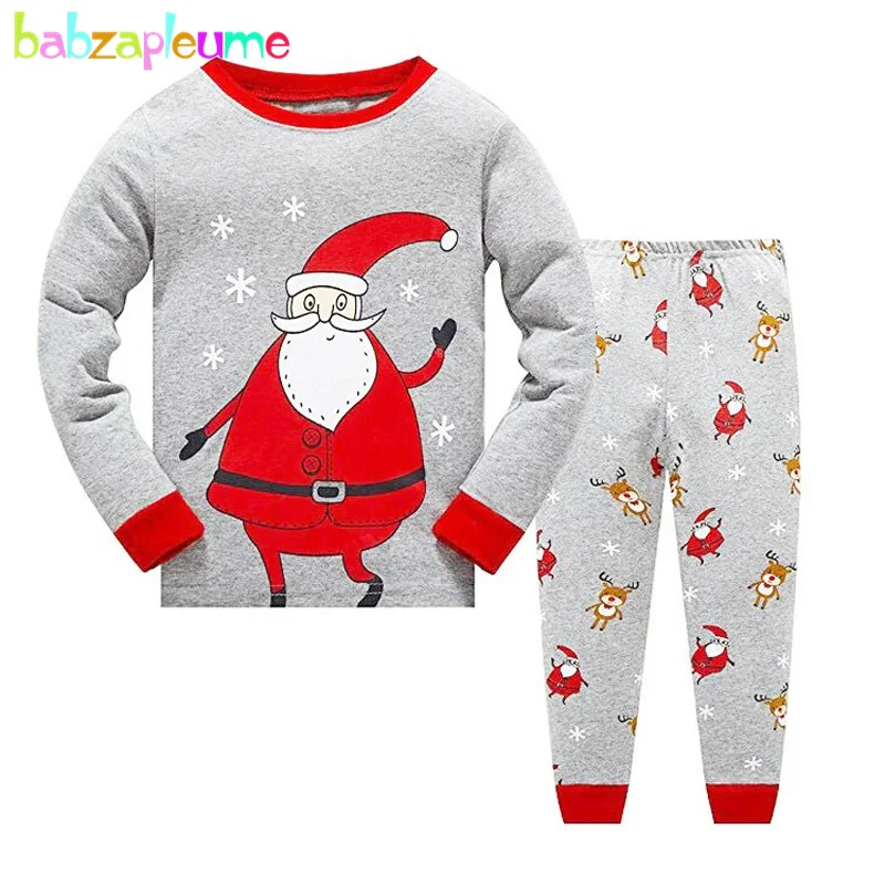 

2Piece Fall Toddler Christmas Outfit Baby Boys Clothes Cartoon Cute Santa Claus Cotton Tops+Pants Children Clothing Set BC2116