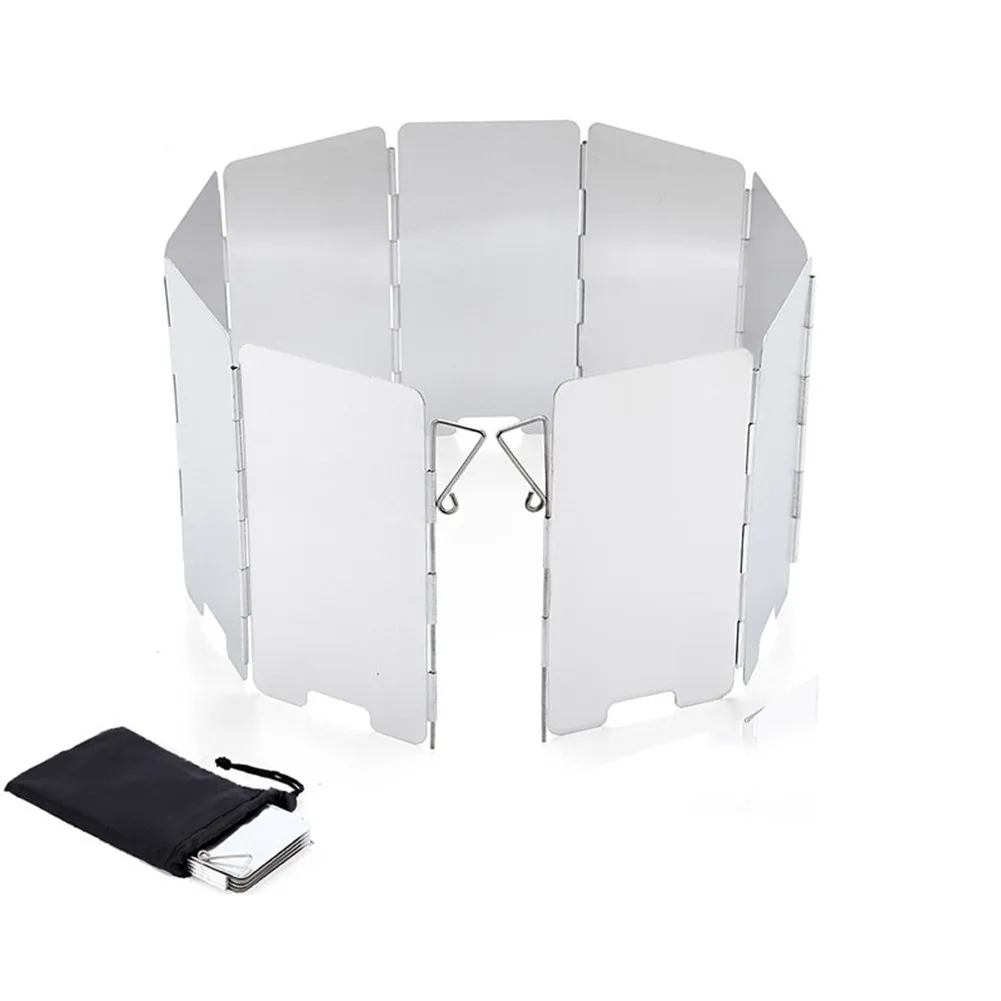 Portable 9 Plates Foldable Gas Stove Windshield Aluminium Alloy Camping Cooking BBQ Cooker Wind Guard Outdoor Picnic Windbreak
Portable 9 Plates Foldable Gas Stove Windshield Aluminium Alloy Camping Cooking BBQ Cooker Wind Guard Outdoor Picnic Windbreak