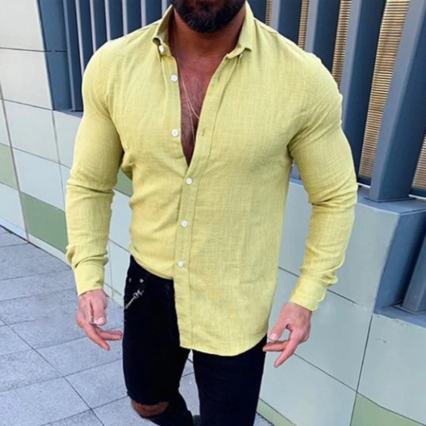 New Autumn Men's Leisure Shirt Solid Long Sleeve Male Shirt Basic Men's Fitness Shirt Fashion Men's Stylish Shirt Clothing
New Autumn Men's Leisure Shirt Solid Long Sleeve Male Shirt Basic Men's Fitness Shirt Fashion Men's Stylish Shirt Clothing