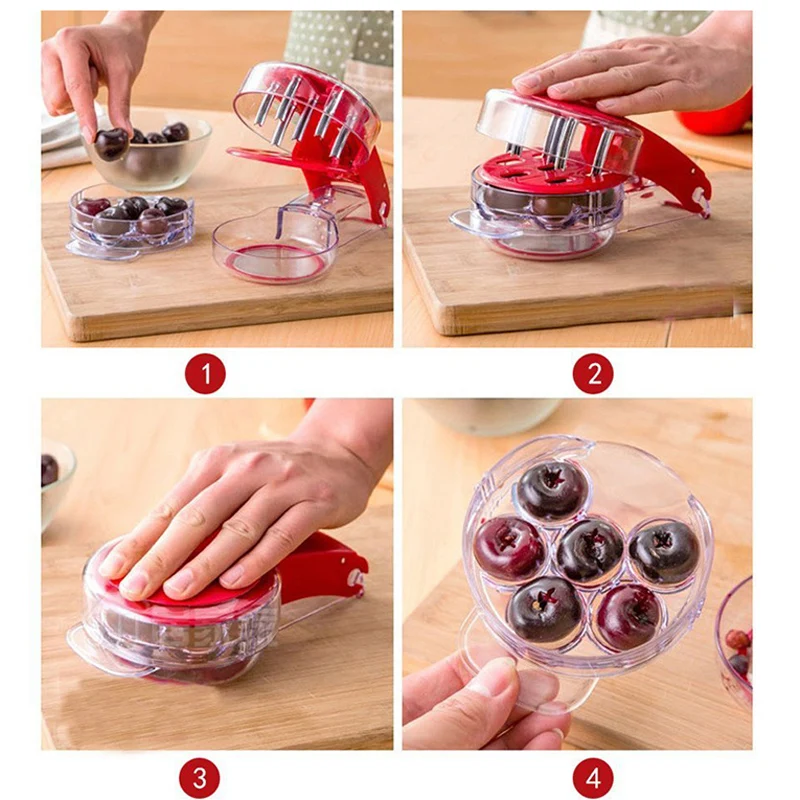 6 Holes Cherry Corer Super Cherry Pitter Stone Corer Remover With Container Kitchen Gadgets Tools
6 Holes Cherry Corer Super Cherry Pitter Stone Corer Remover With Container Kitchen Gadgets Tools