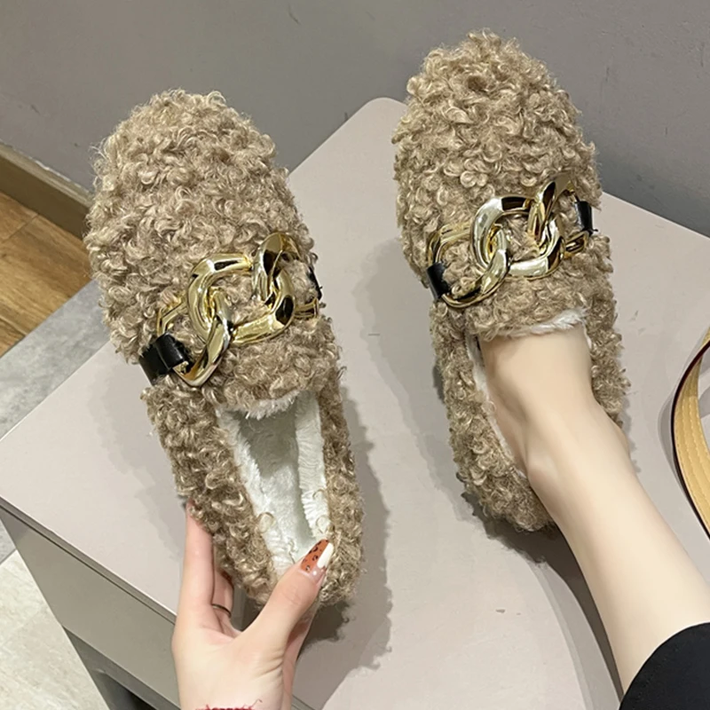 Shoes Woman 2021 Round Toe Casual Female Sneakers Metal Chain Loafers Fur Slip-on Modis New Moccasin Winter Buckle Slip On Cute
Shoes Woman 2021 Round Toe Casual Female Sneakers Metal Chain Loafers Fur Slip-on Modis New Moccasin Winter Buckle Slip On Cute