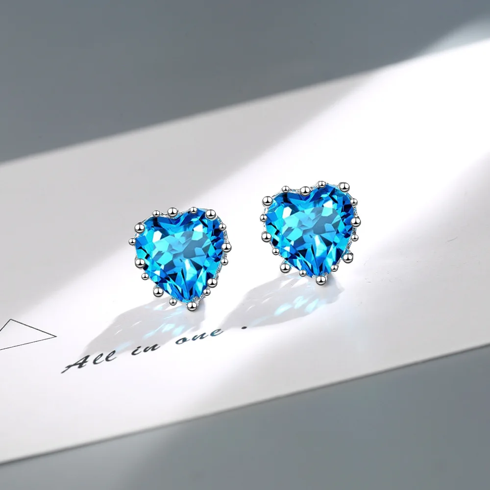 YH-ZL Prevent Allergy 925 Sterling Silver Blue Zircon Heart Earrings For Women Girl Gift pendientes oorbellen
YH-ZL Prevent Allergy 925 Sterling Silver Blue Zircon Heart Earrings For Women Girl Gift pendientes oorbellen