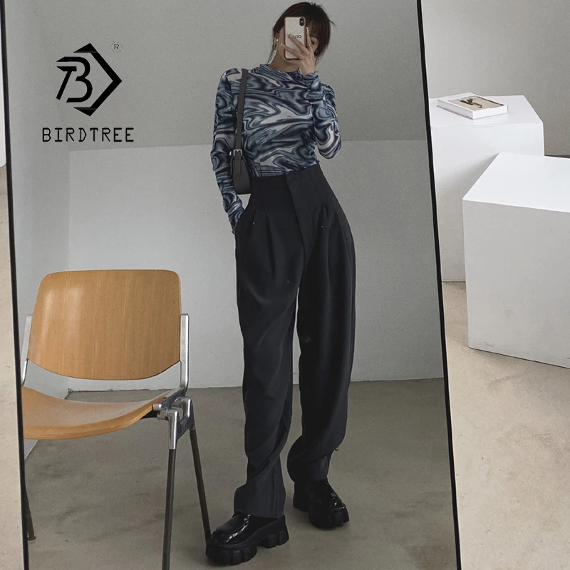 New Spring Women Suit Trousers Pleated Loose High Waist Pants Korean Fashion Bottoms Clothing & Dark Grey Harem Pants S12201X
New Spring Women Suit Trousers Pleated Loose High Waist Pants Korean Fashion Bottoms Clothing & Dark Grey Harem Pants S12201X