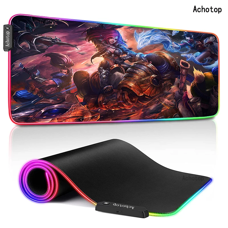 LOL Anime Mousepad XXL Mouse Pads Custom Washable Rubber RGB Gaming Large Locking Edge Mouse mat LED Computer Cute Desk Mat RGB
LOL Anime Mousepad XXL Mouse Pads Custom Washable Rubber RGB Gaming Large Locking Edge Mouse mat LED Computer Cute Desk Mat RGB