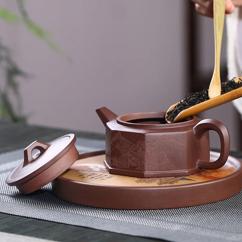 Authentic Yixing, Purple Clay Teapot, Zisha, Handmade, Tea Set, Tea Drinking, Huanglongshan Mud, Raw Ore Purple Mud All-round
Authentic Yixing, Purple Clay Teapot, Zisha, Handmade, Tea Set, Tea Drinking, Huanglongshan Mud, Raw Ore Purple Mud All-round