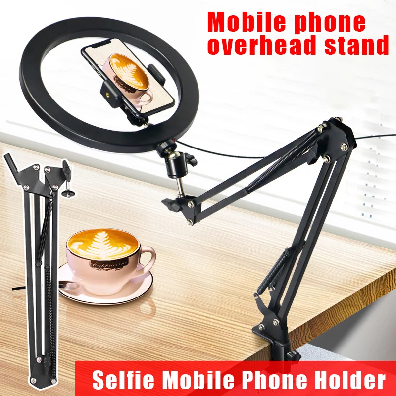 Newly Universal Rotating Flexible Arm Mobile Phone Holder with Phone Clip and Cradle Head and LED Ring Light for Live Stream
Newly Universal Rotating Flexible Arm Mobile Phone Holder with Phone Clip and Cradle Head and LED Ring Light for Live Stream