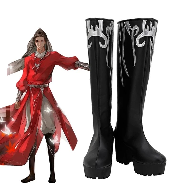 Аниме Tian Guan Ci Fu Xie Lian, Костюмные туфли для косплея, Xie Lian Hua Cheng, белые, черные туфли на высоком каблуке, ботинки, реквизит для аниме
Аниме Tian Guan Ci Fu Xie Lian, Костюмные туфли для косплея, Xie Lian Hua Cheng, белые, черные туфли на высоком каблуке, ботинки, реквизит для аниме
