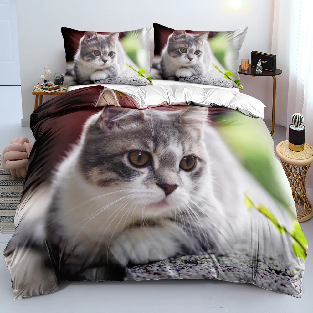 3D Custom White Comforter Covers Set Quilt Pillow Cottoms Bed Linens Twin King Queen Double Single Size Pet Cat Bedding Sets
3D Custom White Comforter Covers Set Quilt Pillow Cottoms Bed Linens Twin King Queen Double Single Size Pet Cat Bedding Sets