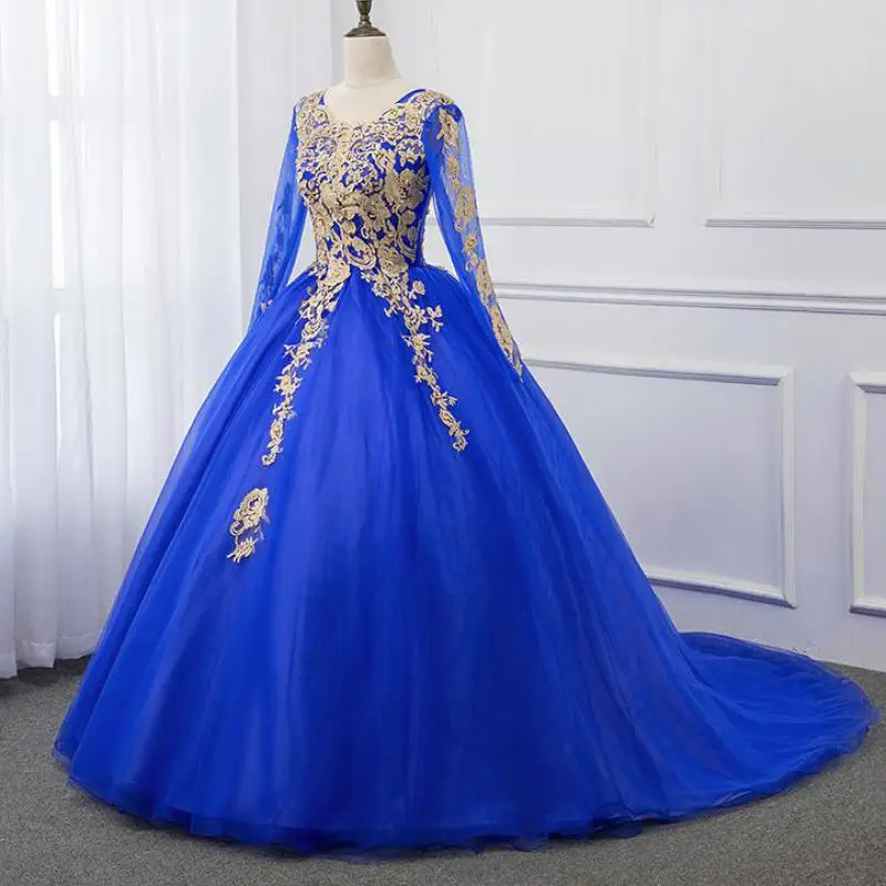 Long Sleeves Party Dress Quinceanera Dresses With Train Luxury Lace Prom Dress Elegant Ball Gown Vintage Dress Customize Size
Long Sleeves Party Dress Quinceanera Dresses With Train Luxury Lace Prom Dress Elegant Ball Gown Vintage Dress Customize Size