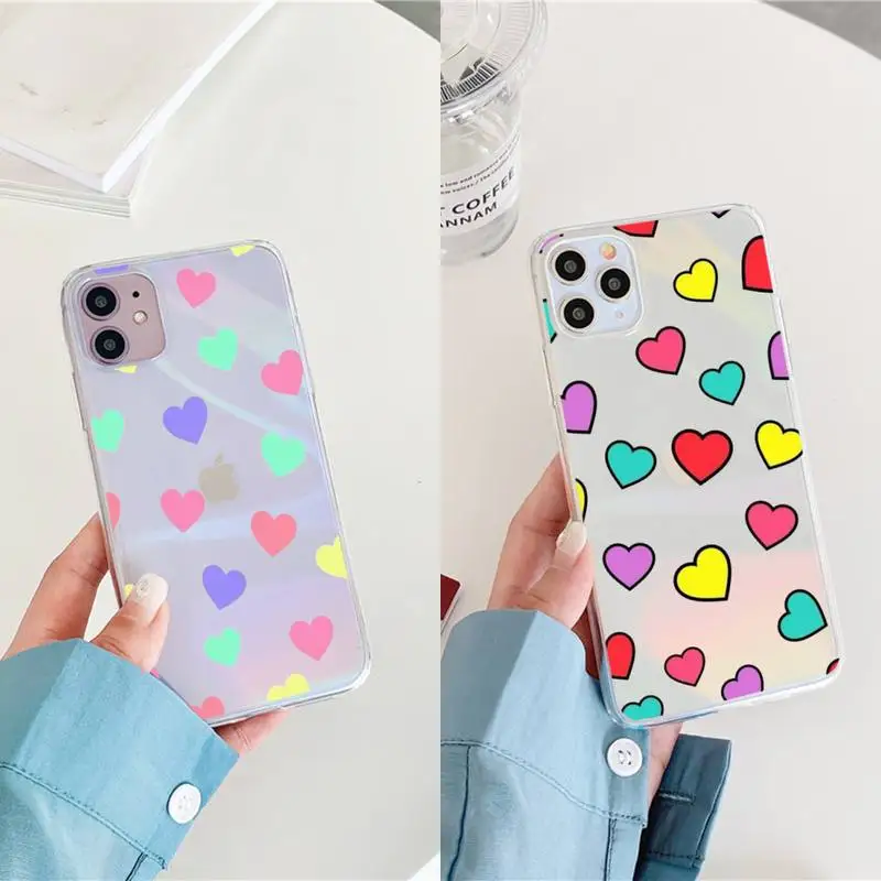 love heart Phone Case for iPhone huawei P 7 8 9 11 12 10 30 40 S X XS XR MINI Pro Max Plus laser Transparent Cute Lovely Funda 
love heart Phone Case for iPhone huawei P 7 8 9 11 12 10 30 40 S X XS XR MINI Pro Max Plus laser Transparent Cute Lovely Funda