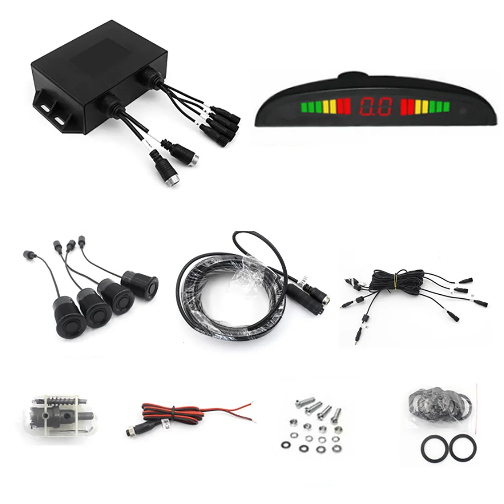 LED Display Parking Sensor Auto Truck Detector Parktronic Reverse Backup Radar Monitor System with 4 Parking Radar Sensor Kit
LED Display Parking Sensor Auto Truck Detector Parktronic Reverse Backup Radar Monitor System with 4 Parking Radar Sensor Kit