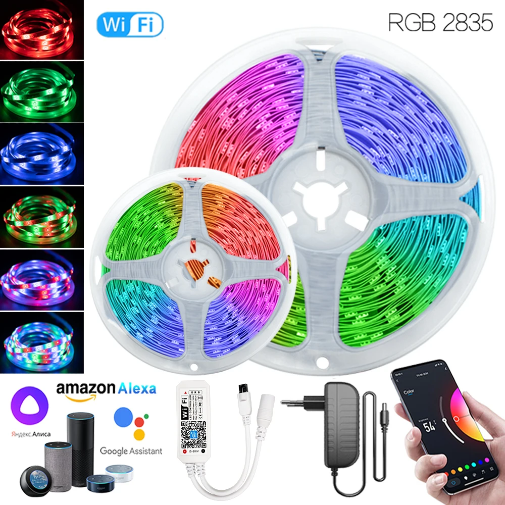 65.6 ft (20M) WIFI Smart Iuces RGB 2835 12V LED Strip EU Plug Waterproof Lamp Suitable For Room Festival Google Assistant Alexa
65.6 ft (20M) WIFI Smart Iuces RGB 2835 12V LED Strip EU Plug Waterproof Lamp Suitable For Room Festival Google Assistant Alexa