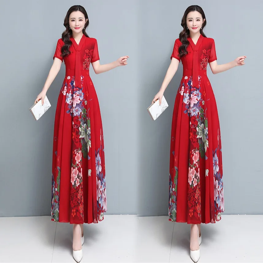positioning print summer dress new goddess fan temperament light familiar French long dress big swing dress chiffon dress girl
positioning print summer dress new goddess fan temperament light familiar French long dress big swing dress chiffon dress girl