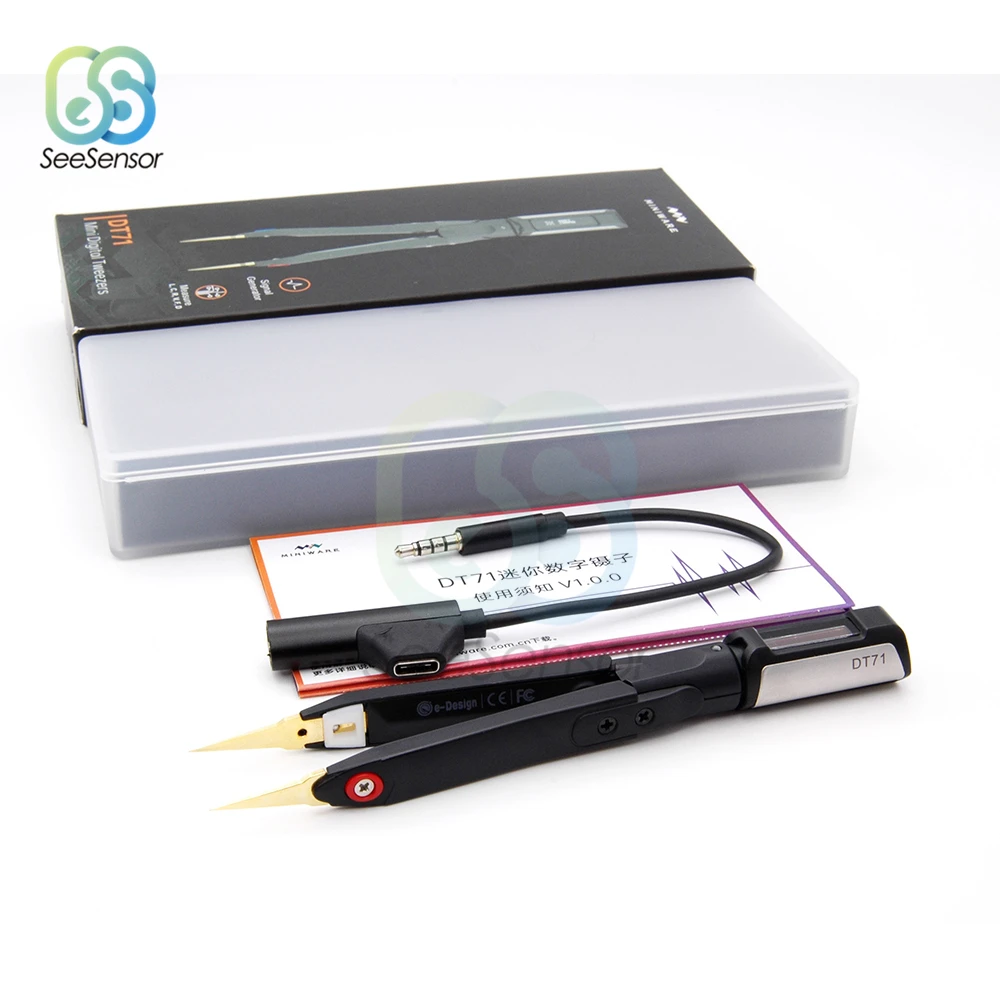 Portable OLED Digital Smart Tweezers DT71 LCR Meter Signal Generator Diode Resistor Capacitor Tester Debugging Reparing Tool
Portable OLED Digital Smart Tweezers DT71 LCR Meter Signal Generator Diode Resistor Capacitor Tester Debugging Reparing Tool