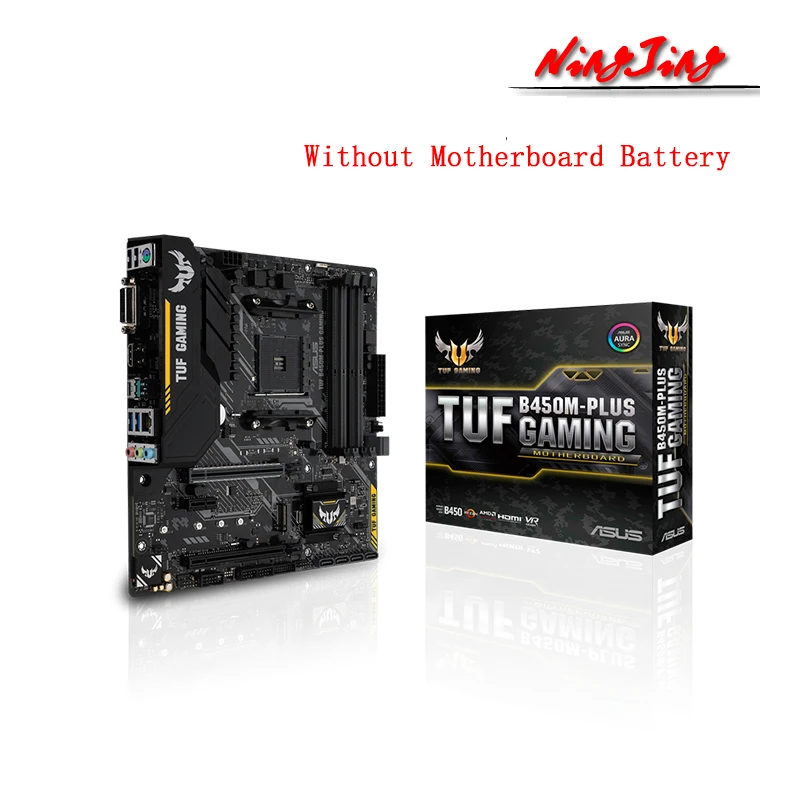 ASUS TUF B450M PLUS GAMING AMD B450 DDR4 4400 МГц 128G M.2 HDMI 2.0B type C и родной USB 3 1 Gen 2 Процессор AM4 для