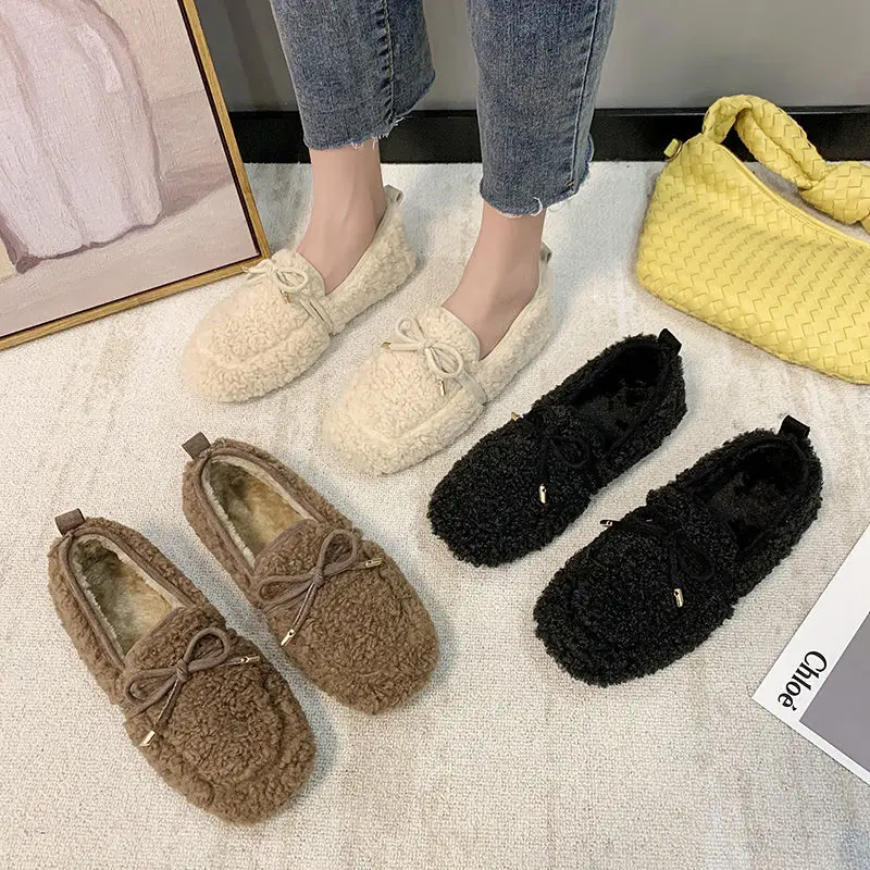New Winter Flat Shoes Fur Fashion Warm Outdoor Shoes Princess Ladies Square Toe Sigle Flats Shoes For Women Footwear Leisure
New Winter Flat Shoes Fur Fashion Warm Outdoor Shoes Princess Ladies Square Toe Sigle Flats Shoes For Women Footwear Leisure